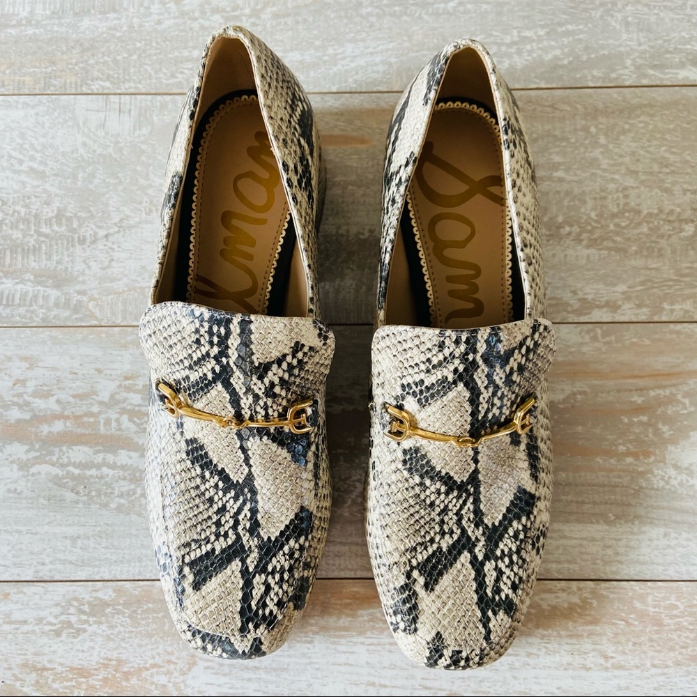 New Sam Edelman Jamille snake-embossed Loafers - Picture 7 of 10